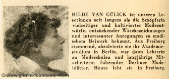 Hildegarde van Gülick, Portrait
